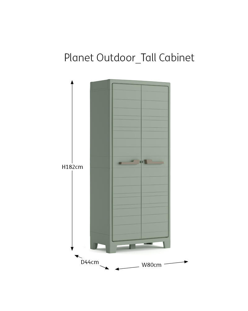 Armario alto baldas Planet Outdoor 182x80x44 cm para uso interior/exterior verde - 2