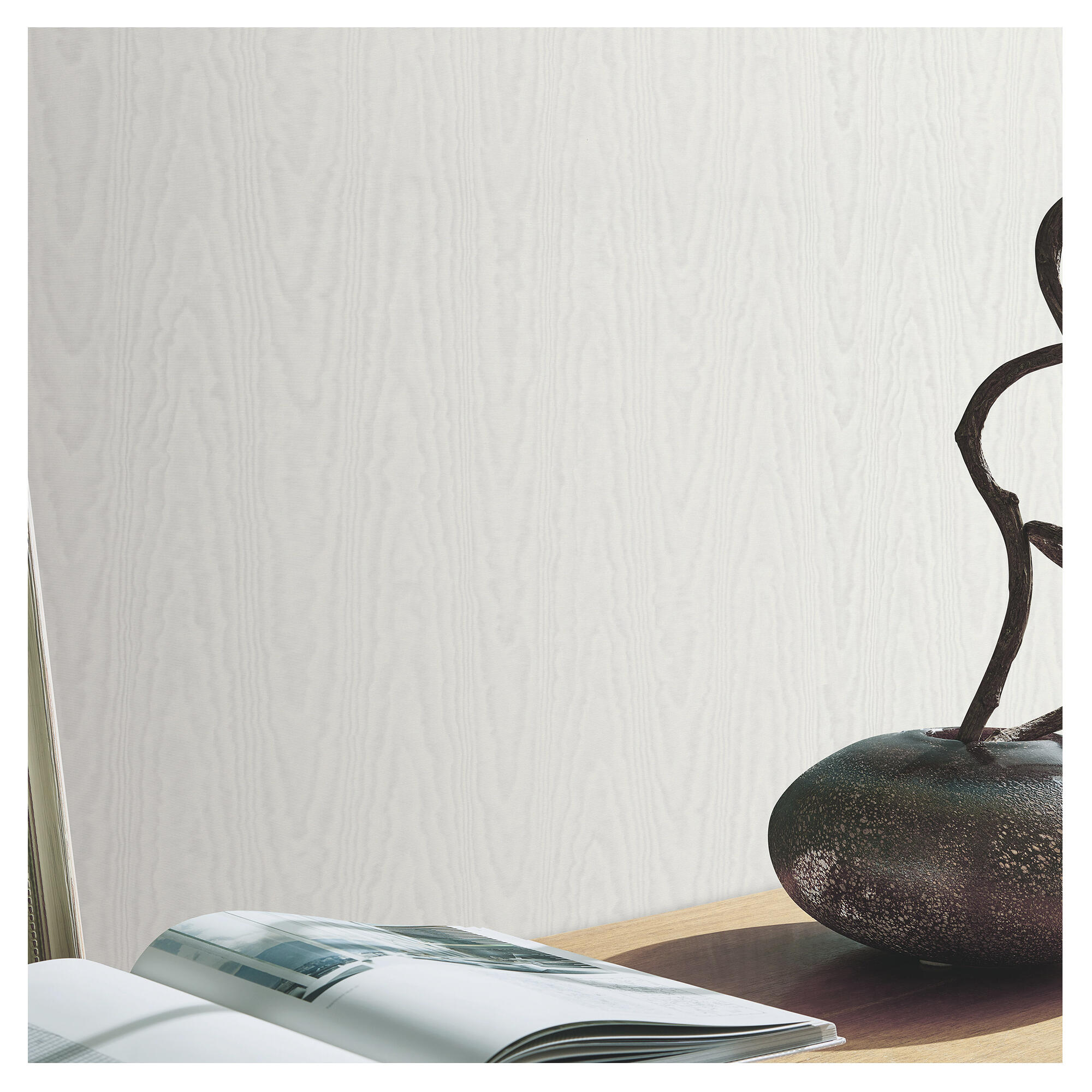 Papel pintado vinilo aplicación cola en pared imitación material imitacion madera 8535 gris erisman 53cmx10m lavable apto para cocinas o baños