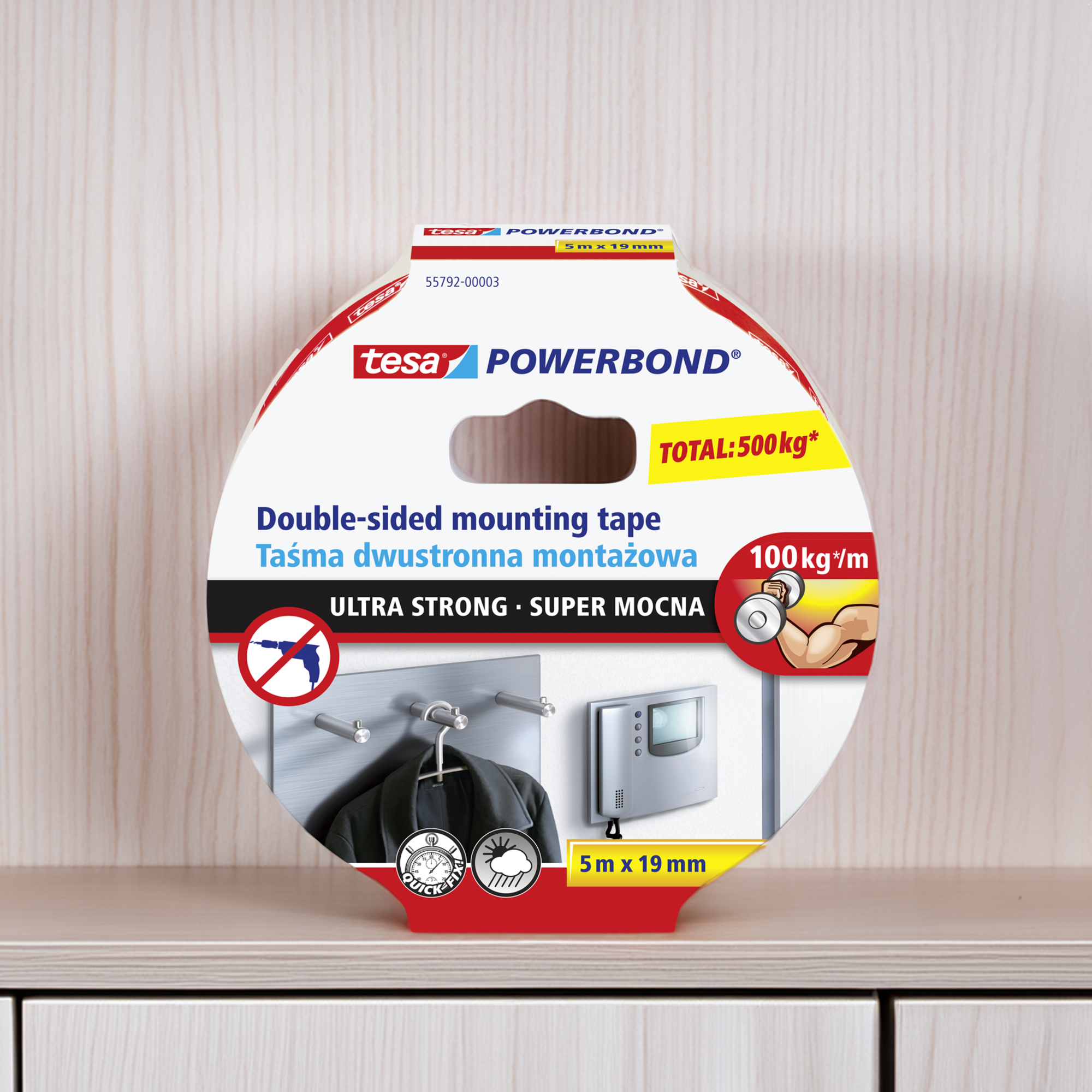 Taśma dwustronna Tesa Powerbond.