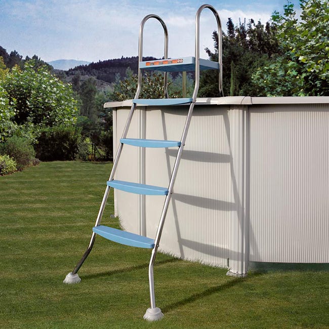 Doppio Lato Scala per Piscine 4 Gradini Carico 250kg per Piscine Fuori Terra, Anti Slip Pool Step Ladder, La Scala De Piscina Fuori Terra Addensa Scale Piscina Acciaio Inossidabile 304 Doppio Lato Scala per Piscine 4 Gradini Carico 250kg per Piscine Fuori Terra, Anti Slip Pool Step Ladder, La Scala De Piscina Fuori Terra Addensa Scale Piscina Acciaio Inossidabile 304