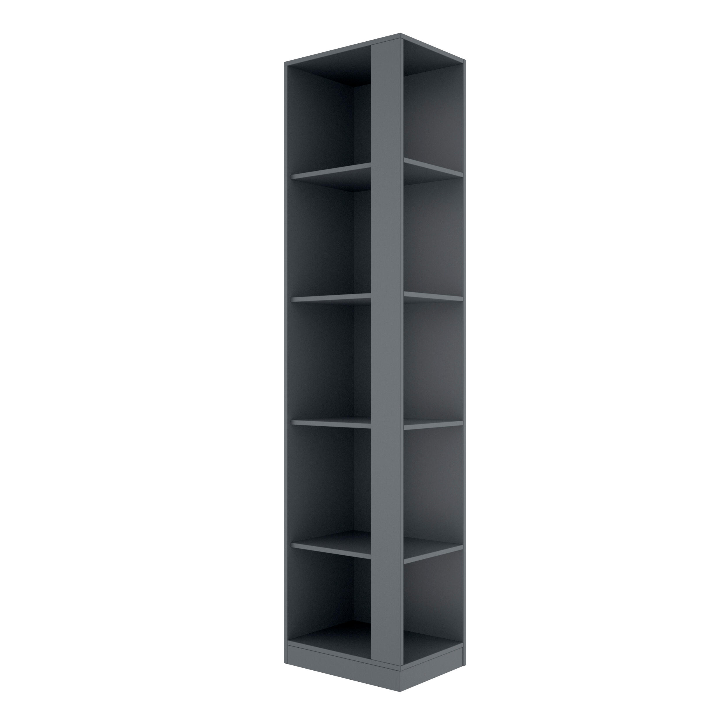 Estantería five gris 203.5x34.5x50cm (ancho x alto x fondo)