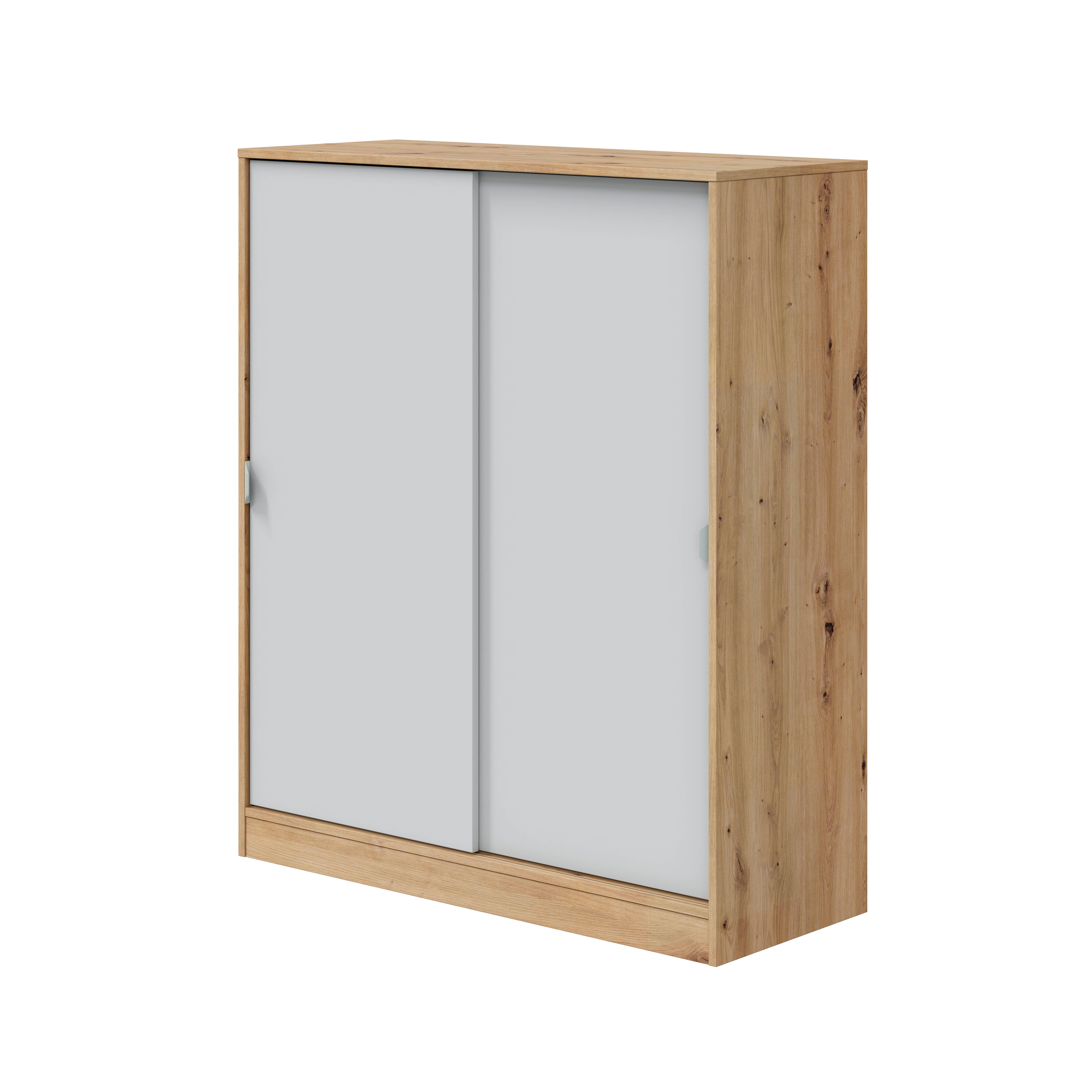 Fores  Armario Puerta Corredera Garona 101X119x41cm Con 2 Puertas Color Blanco , Leroy Merlin
