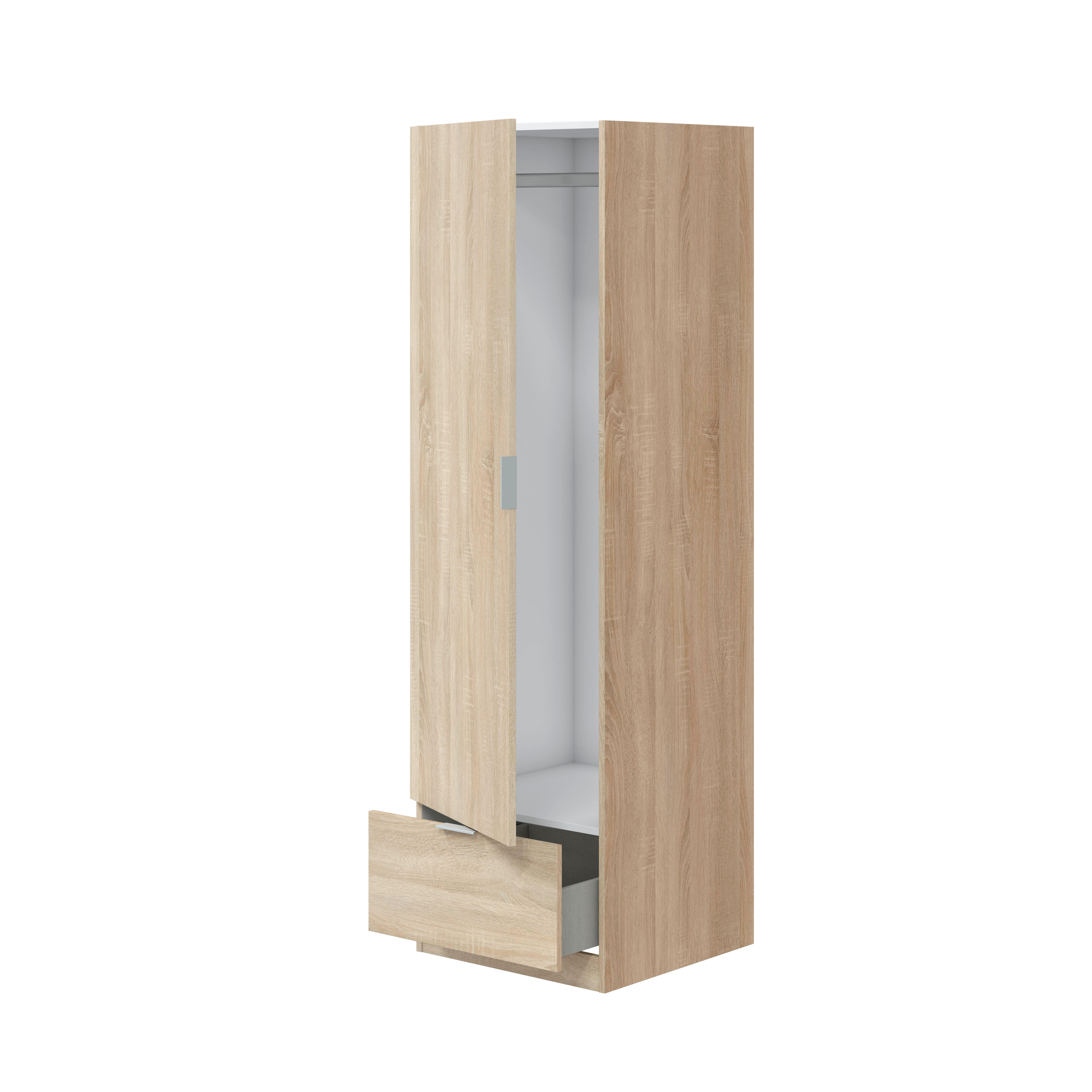 Armario Tuc 50x170x50cm con 1 puerta color roble 1 cajón - 7