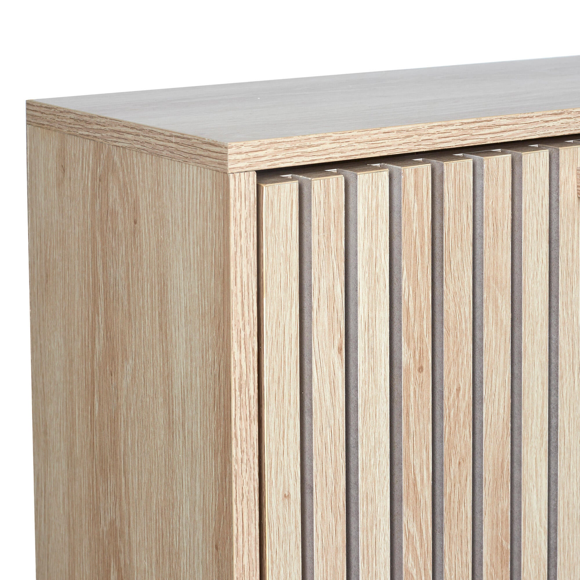 Zapatero Klaus con 3 compartimentos para 18 pares en melamina color marrón 24x113x60 cm - 14