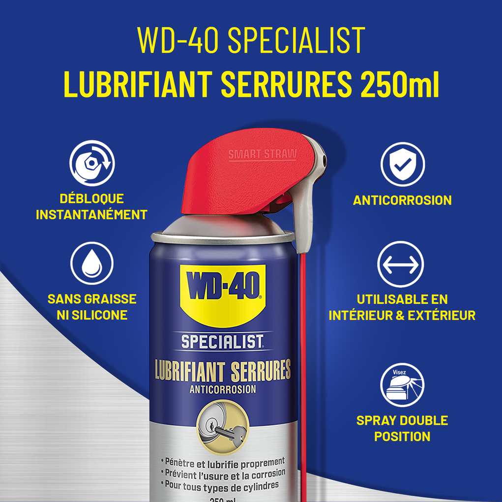 Lubrifiant pour serrure WD-40 en aérosol 250 - 4