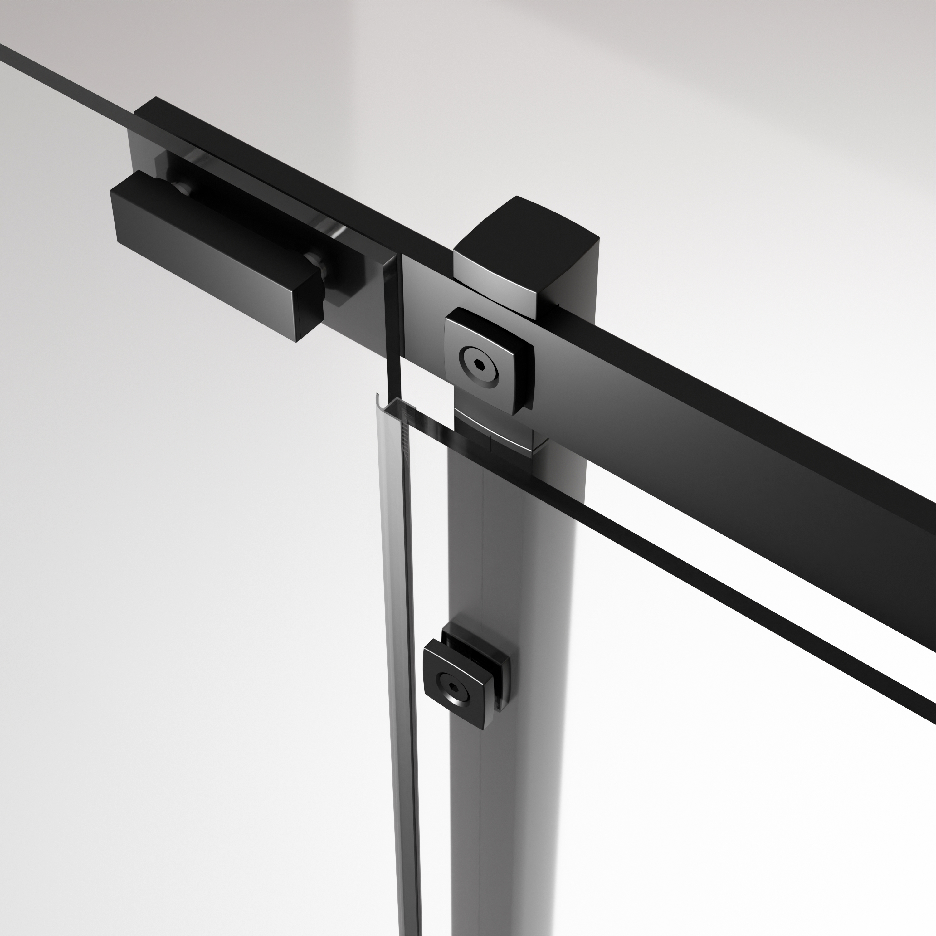 Kabina prysznicowa Titanium Open 90x90 cm czarna Durasan - 7