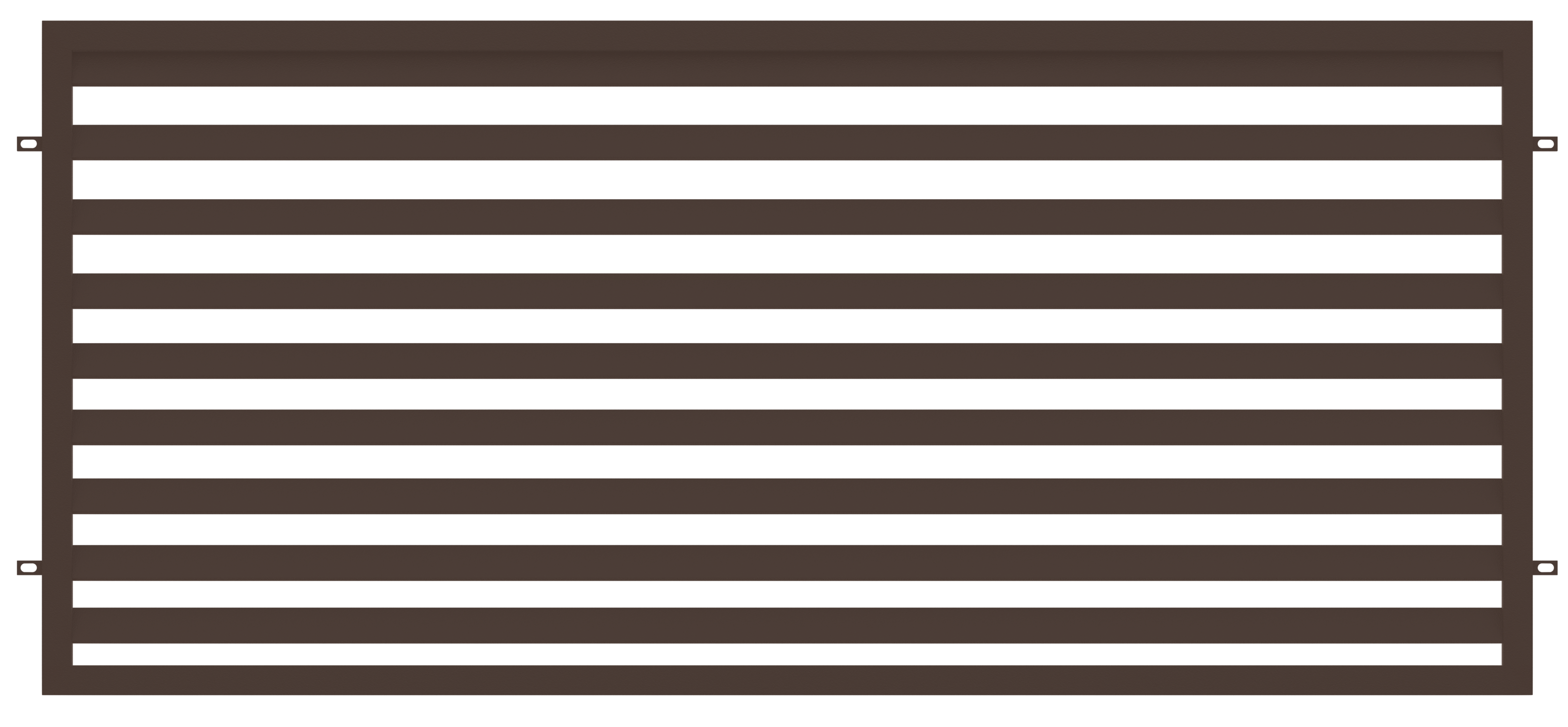 Przęsło ogrodzeniowe Bali II 2x0.9 m brązowe Polbram