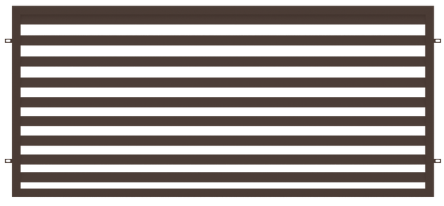 Przęsło ogrodzeniowe Bali II 2x0.9 m brązowe Polbram