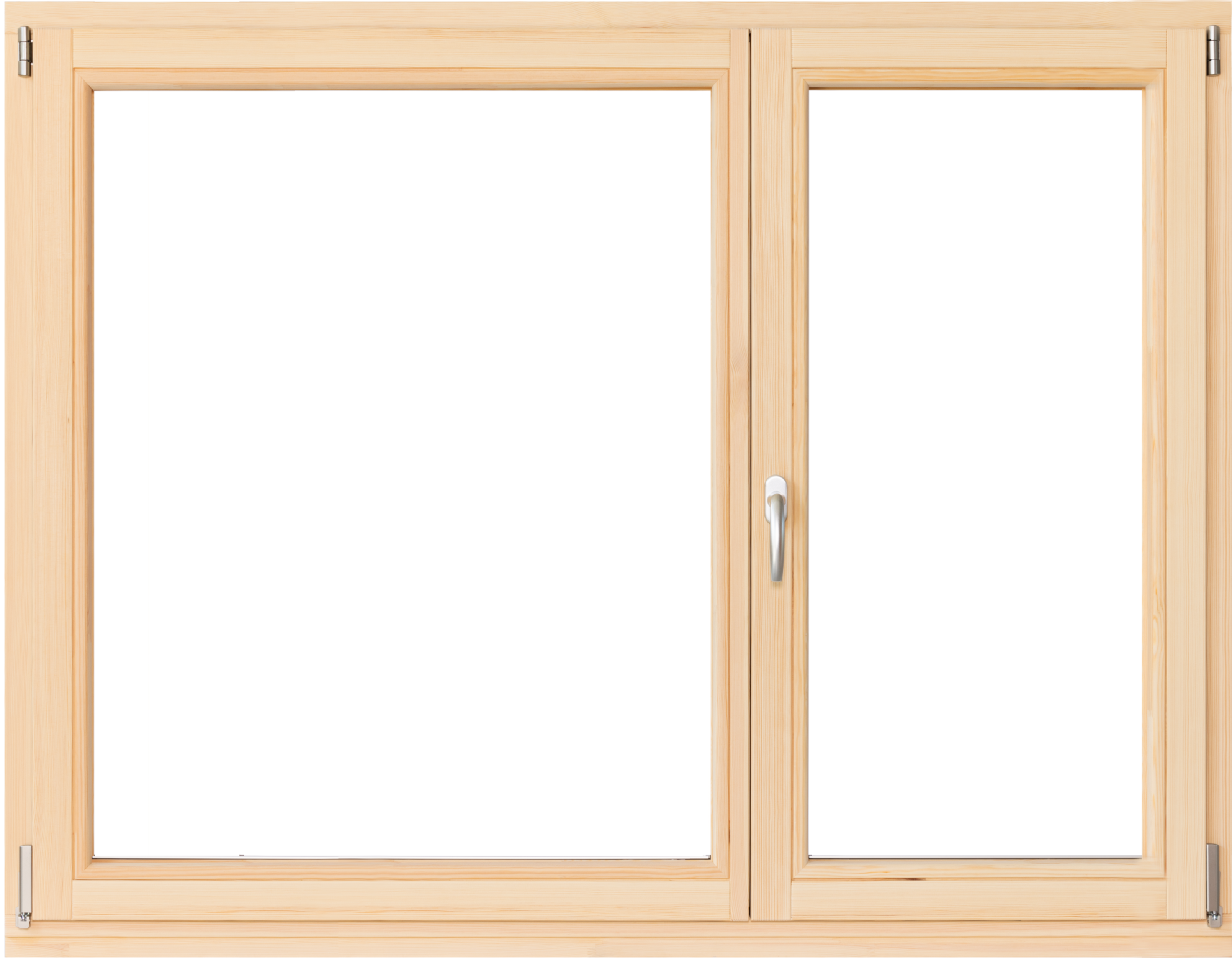 Okno drewniane sosnowe 3-szybowe fasadowe LM 90 O18 1465x1135 mm rozwierno-uchylne prawe do wewnątrz Lupol