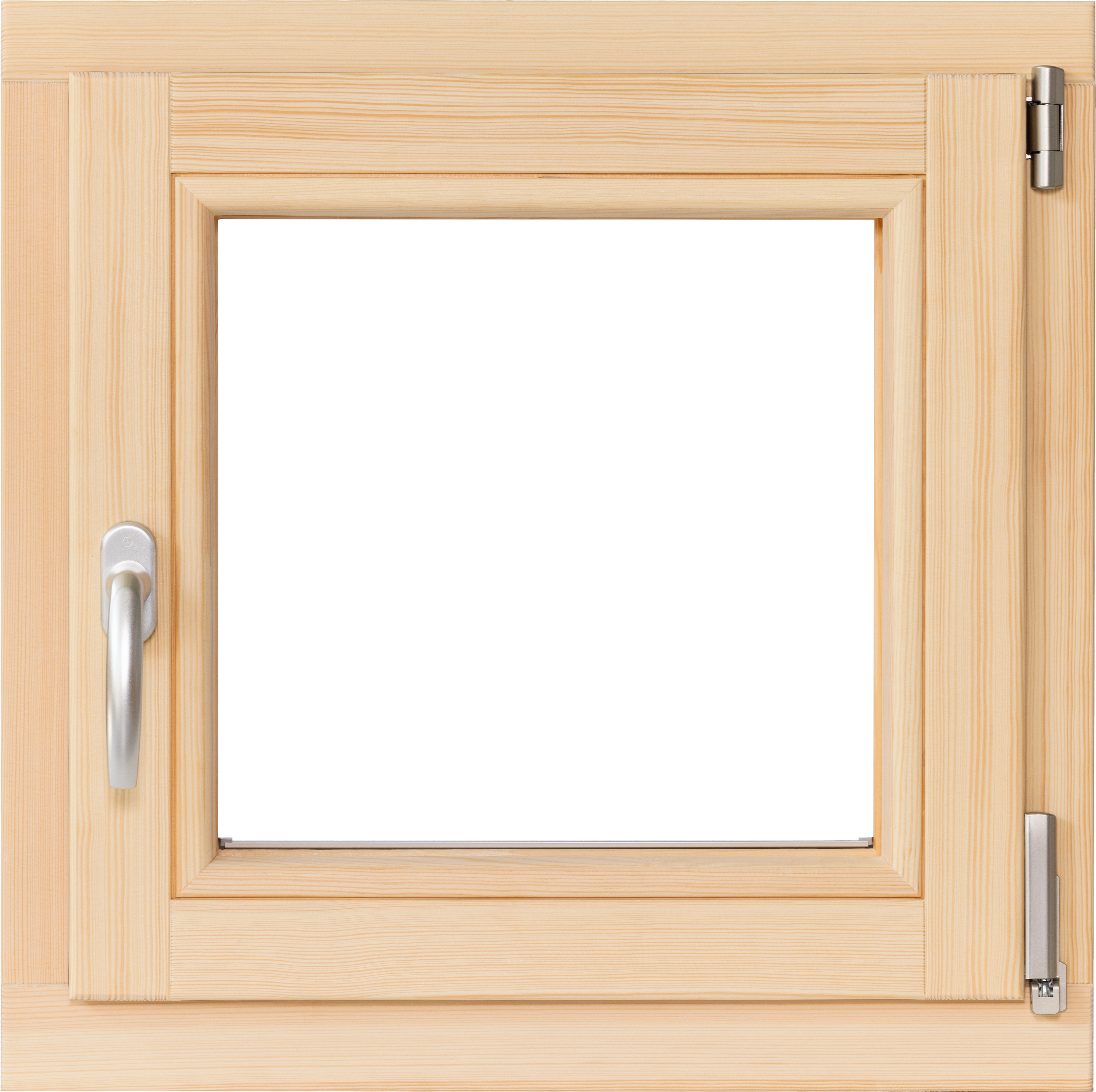 Okno drewniane sosnowe 3-szybowe fasadowe LM 90 O1 565x535 mm rozwierno-uchylne prawe do wewnątrz Lupol