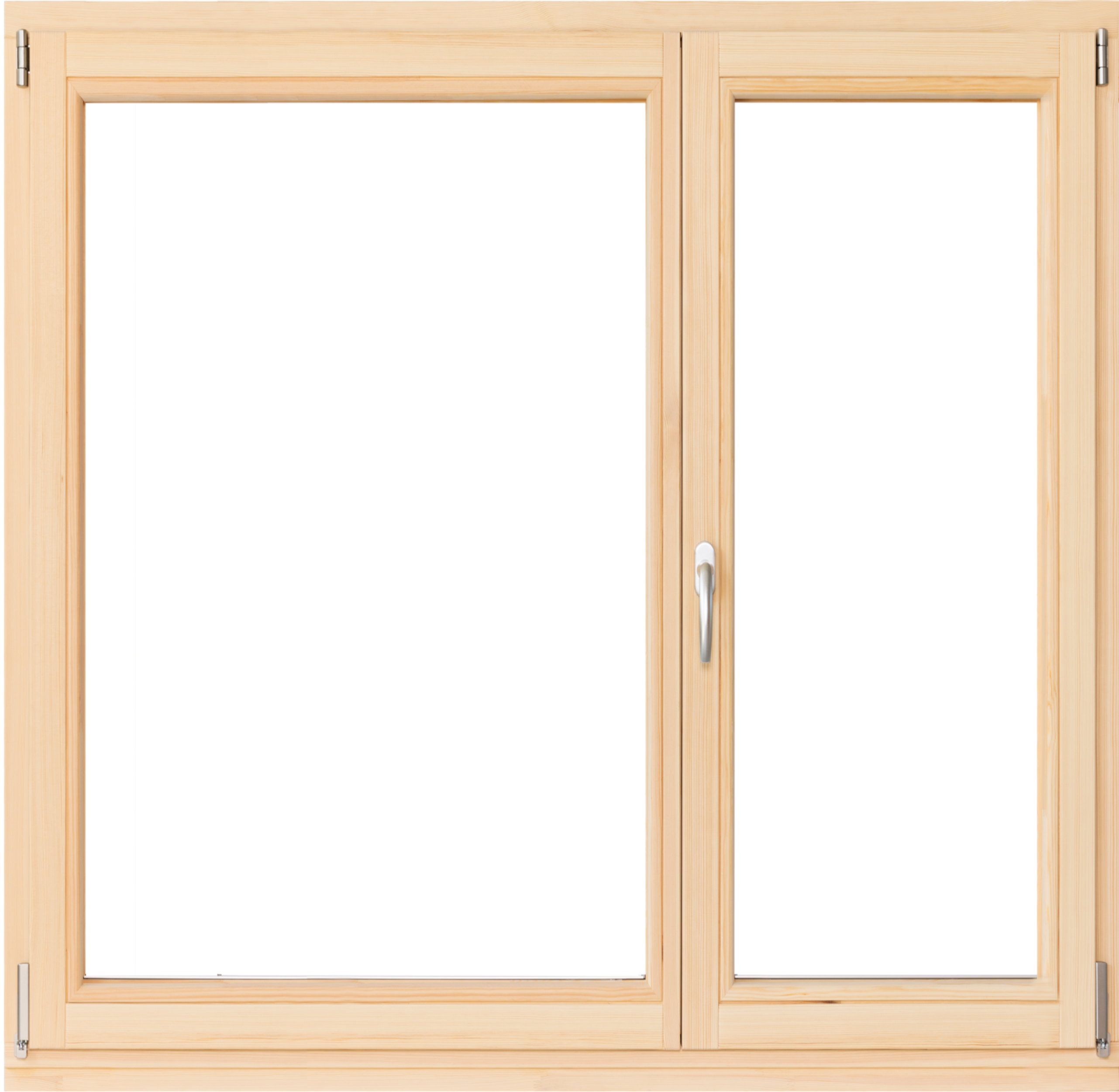Okno drewniane sosnowe 2-szybowe fasadowe O34 1465x1435 mm rozwierno-uchylne prawe/lewe do wewnątrz Lupol