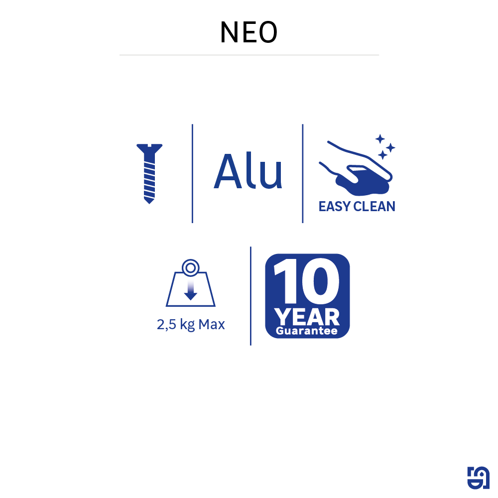 Prateleira de duche preto Neo Sensea - 8