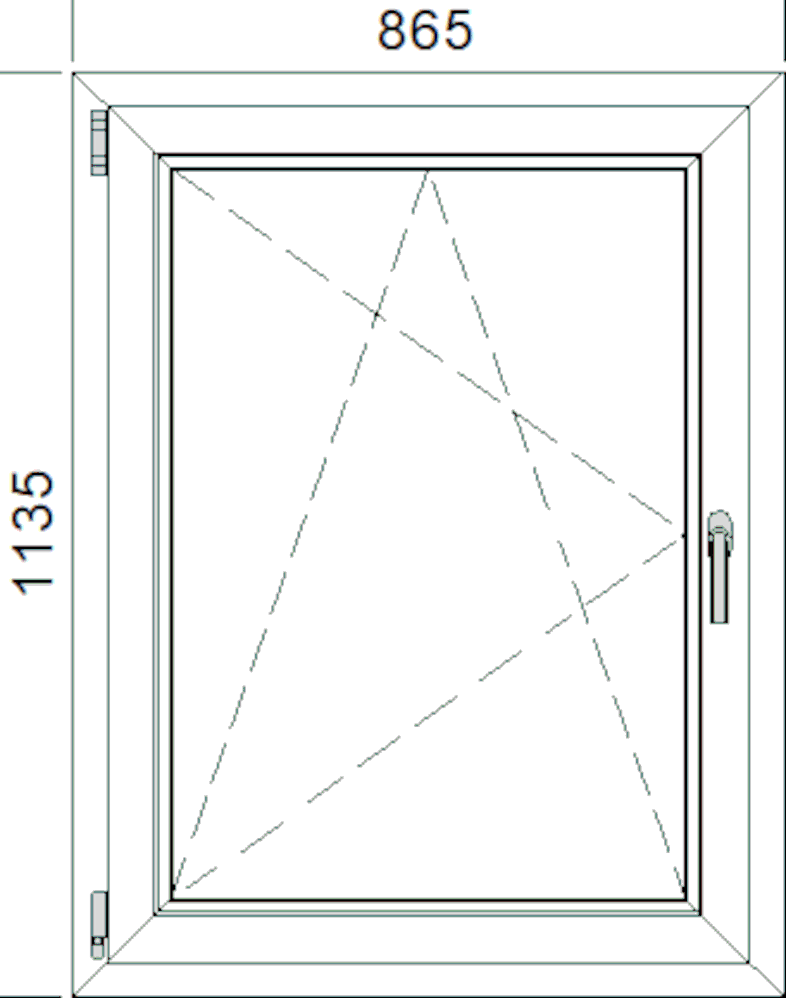 Okno drewniane sosnowe 2-szybowe fasadowe O15 865x1135 mm rozwierno-uchylne lewe do wewnątrz Lupol - 2