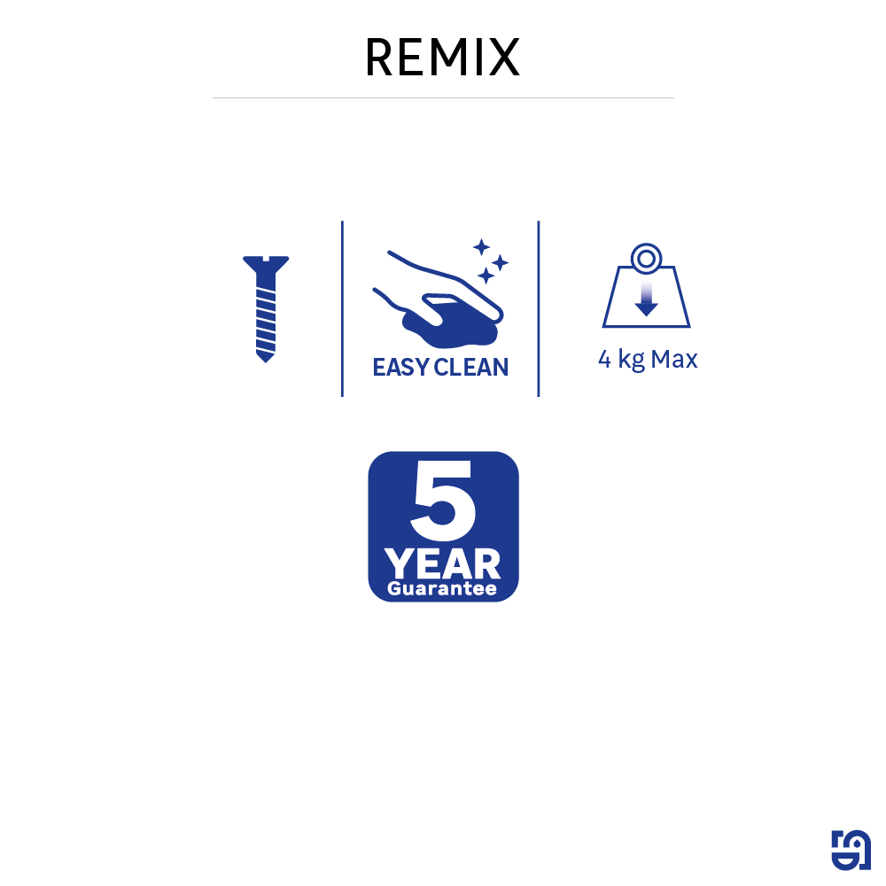 Etagère de douche d'angle noire à visser au mur remix SENSEA - 11