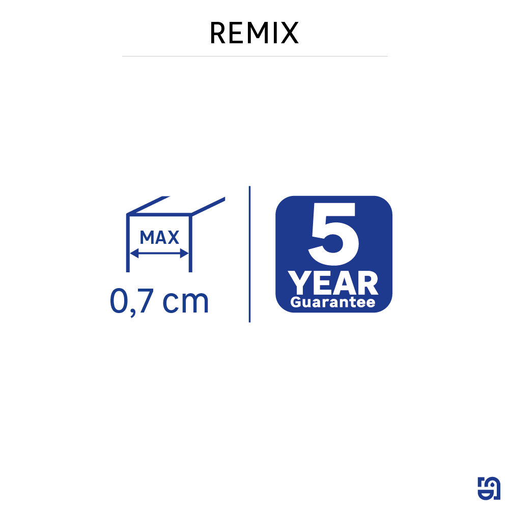 Raclette pour porte de douche à suspendre Remix chrome - 6