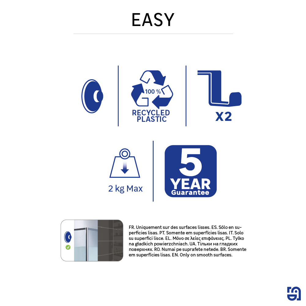 Organizador de ducha Easy blanco 28x11.2x13.2 cm - 9