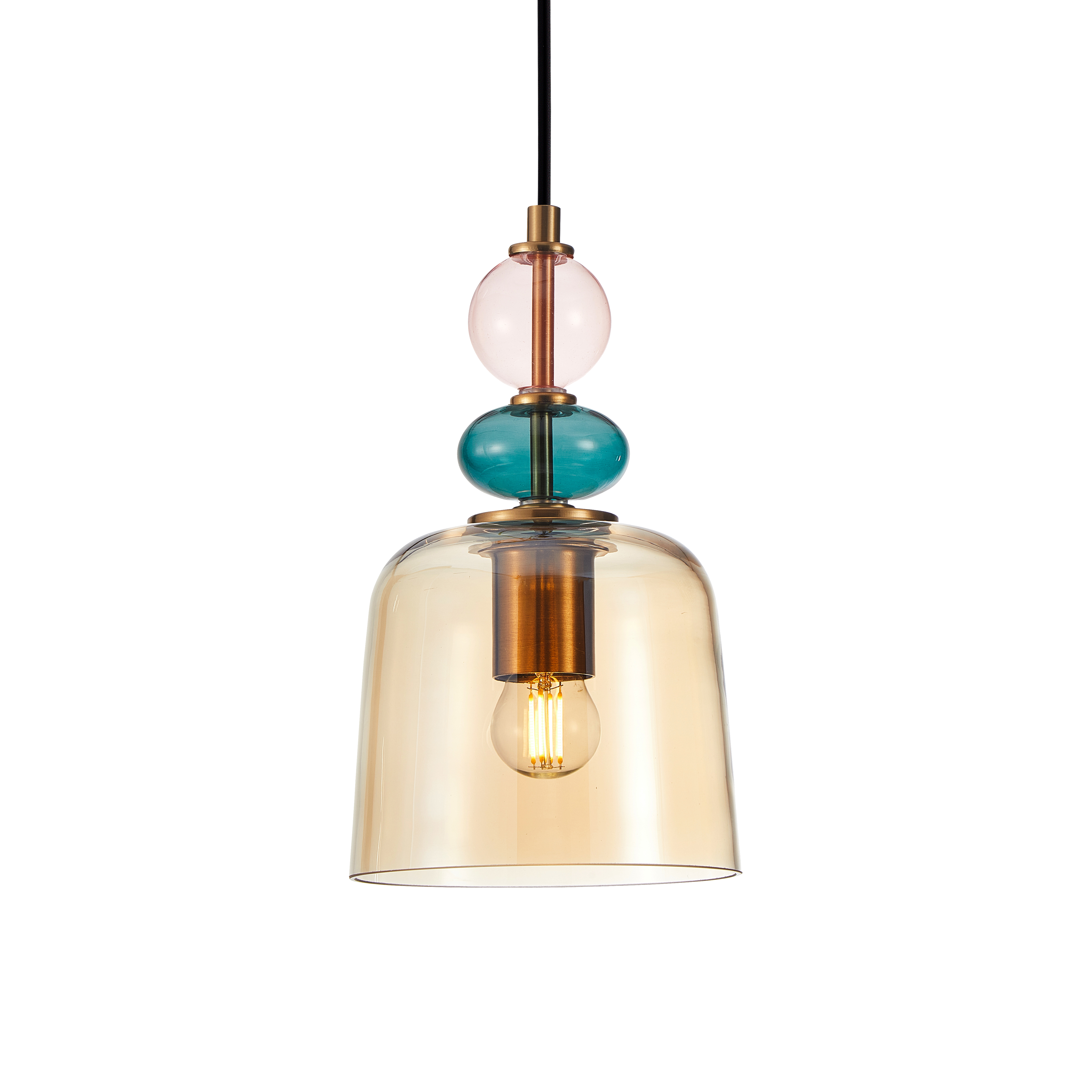 Lampa wisząca Namos bursztyn E27 Italux - 7