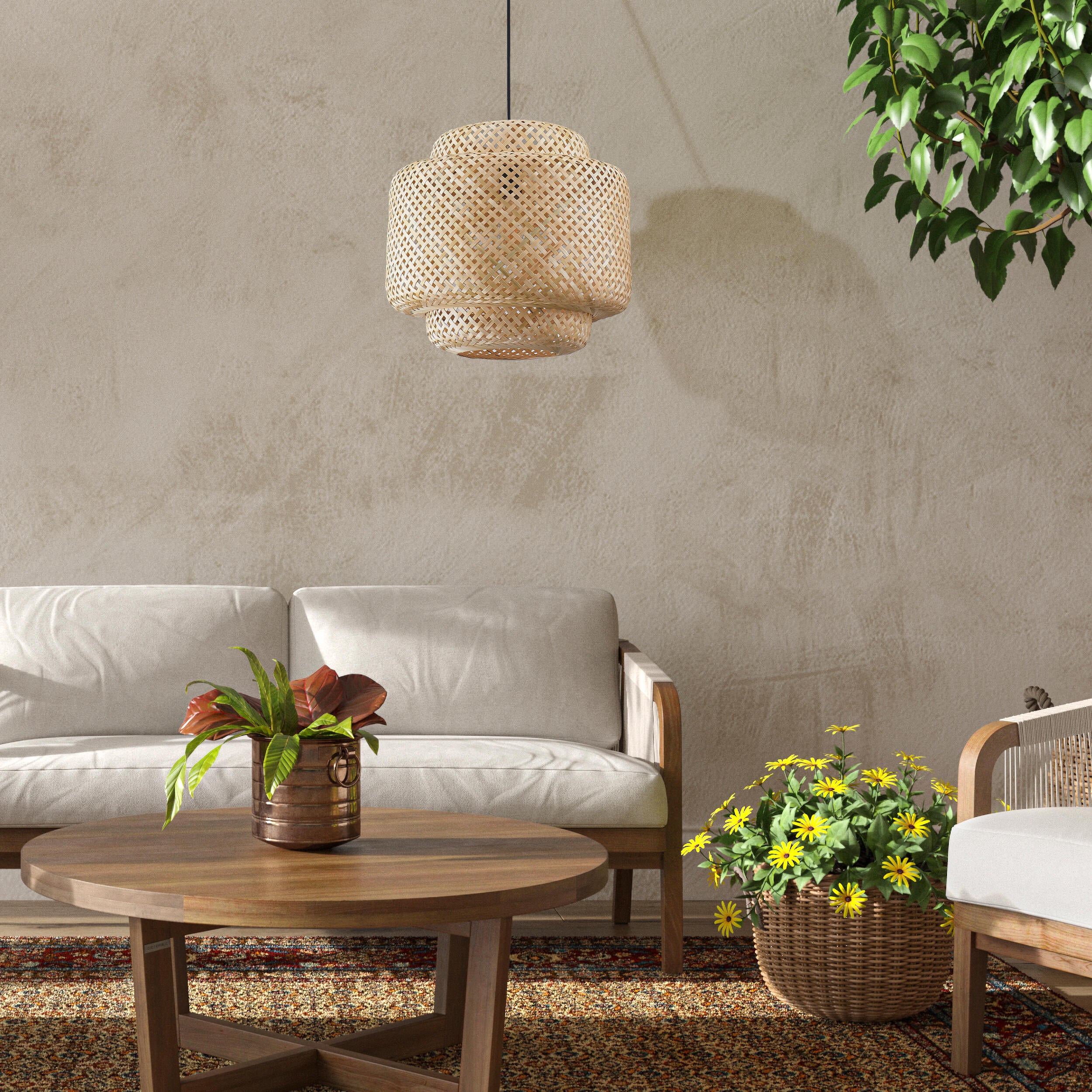 Lampa wisząca Berta natural E27 Goldlux - 3