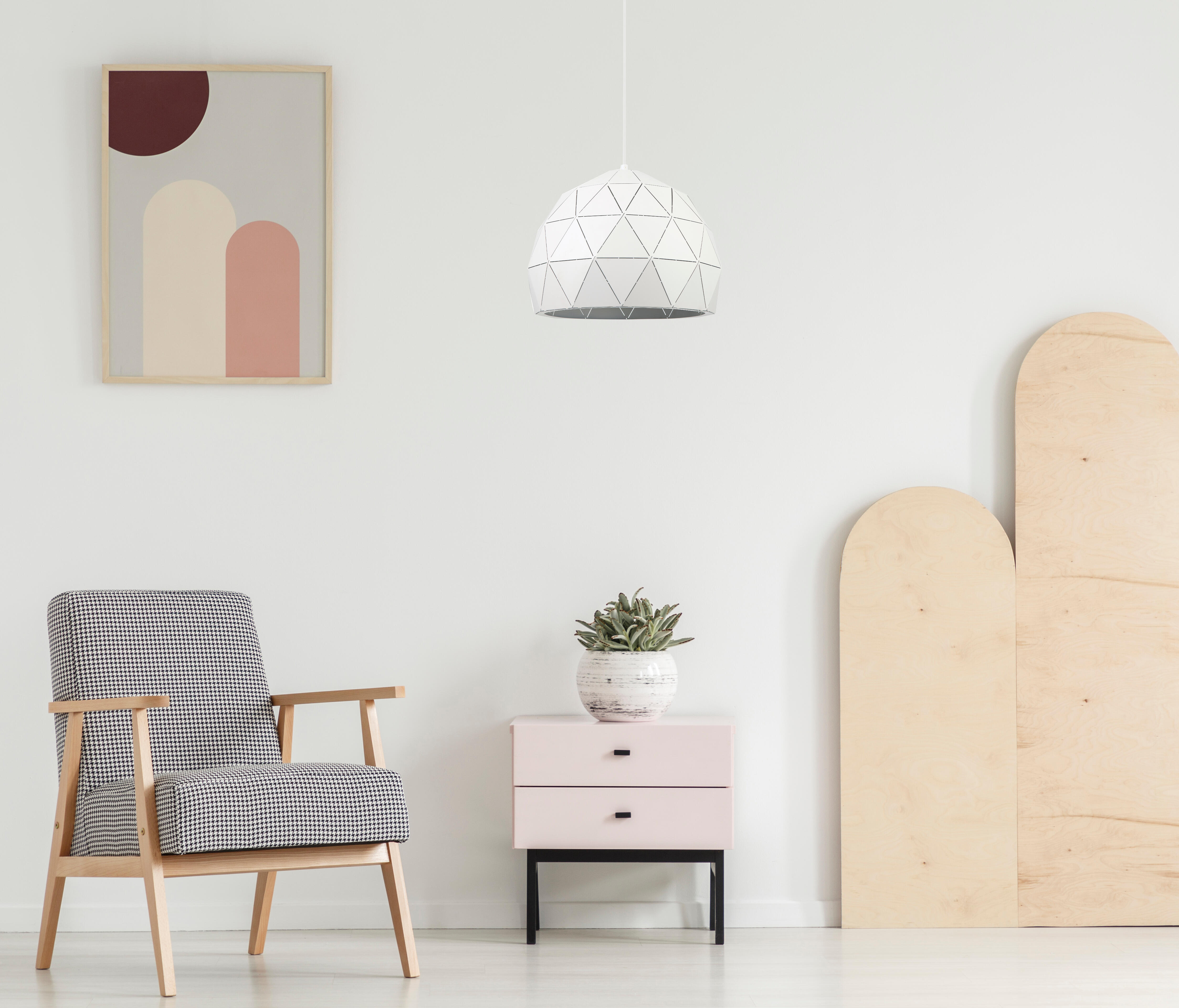 Lampa wisząca Harley biała E27 Italux - 2