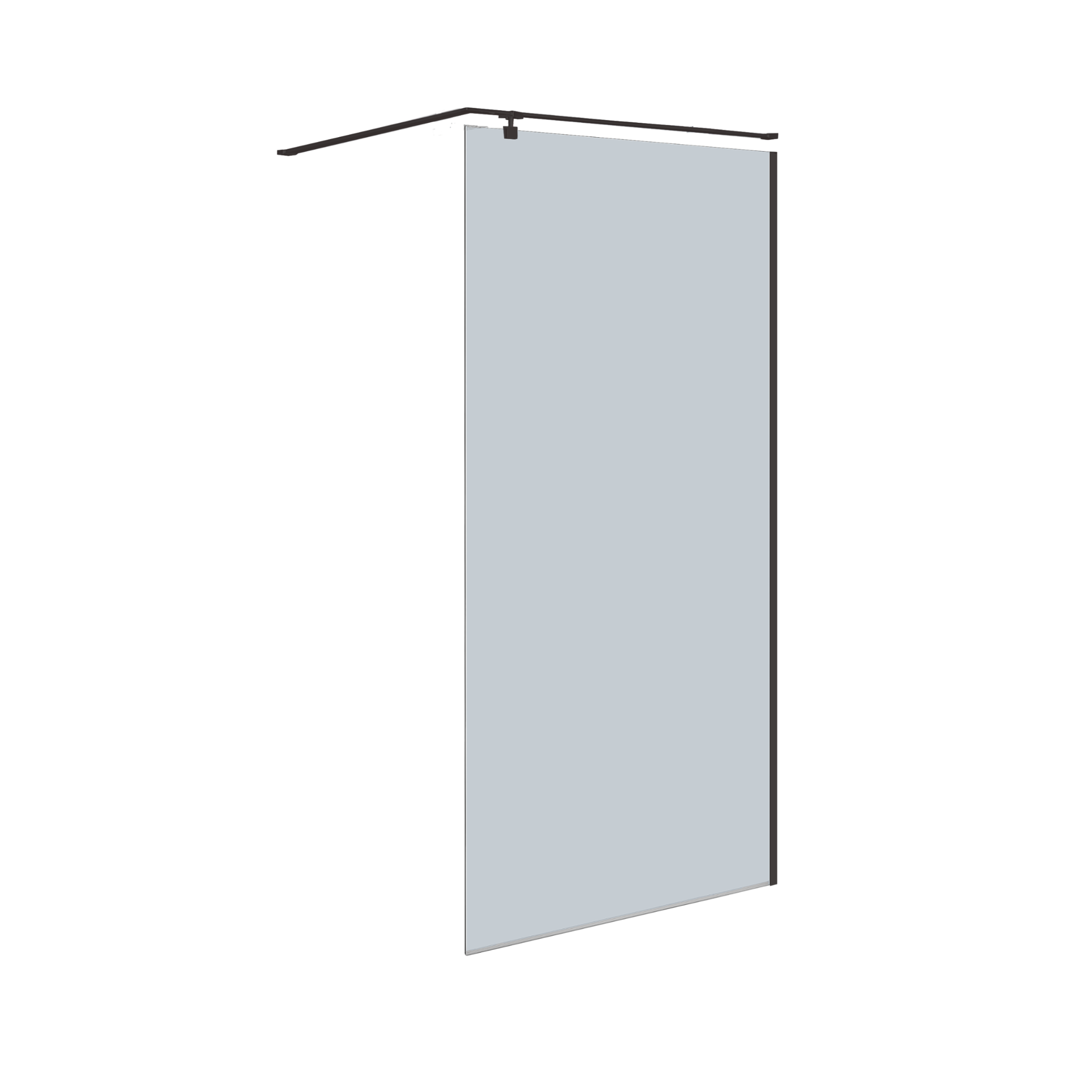 Kabina Walk-in Prime 90x205 transparentna profil czarny Sea-Horse