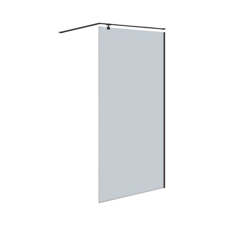 Kabina Walk-in Prime 90x205 transparentna profil czarny Sea-Horse