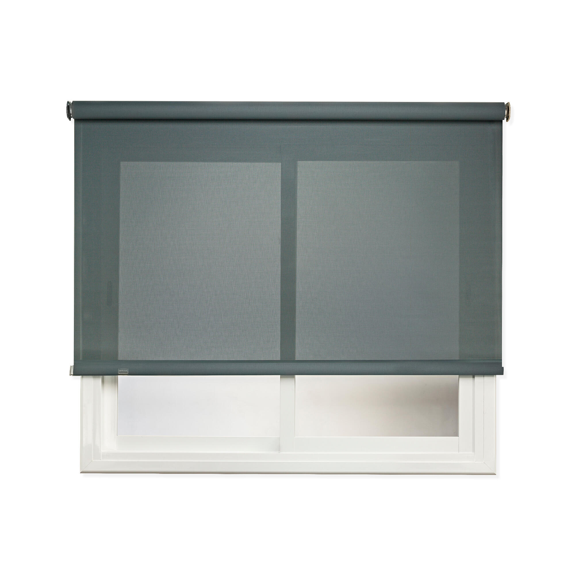 Estor enrollable screen 5% térmico con cadena Industry pvc liso gris oscuro de 220x250cm - 14