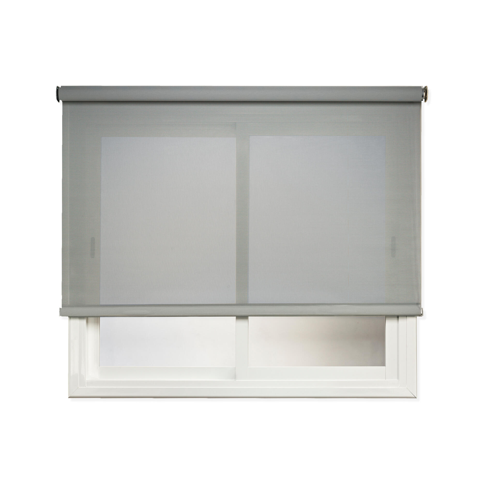 Estor enrollable screen 5% térmico con cadena Industry PVC liso gris claro de 220x250cm - 13