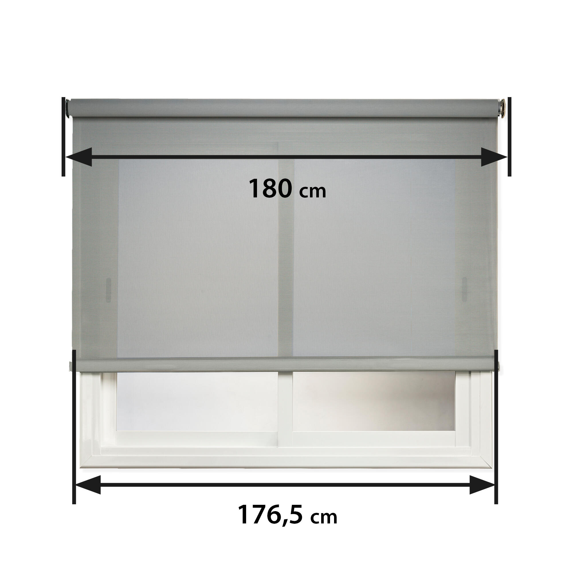 Estor enrollable screen 5% térmico con cadena Industry pvc liso gris claro de 180x250cm - 2