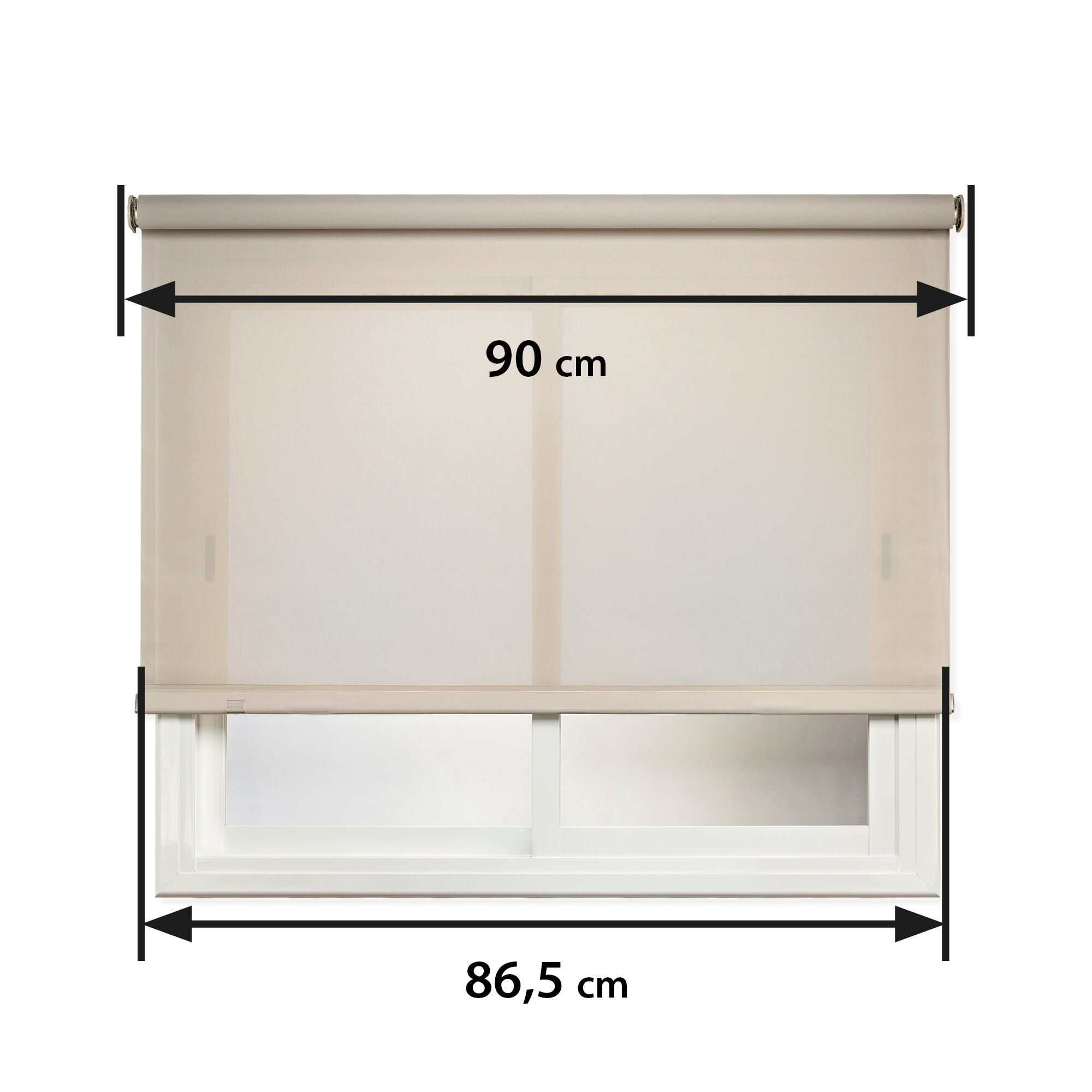 Estor enrollable screen 5% térmico con cadena Industry pvc liso beige de 90x250cm - 2