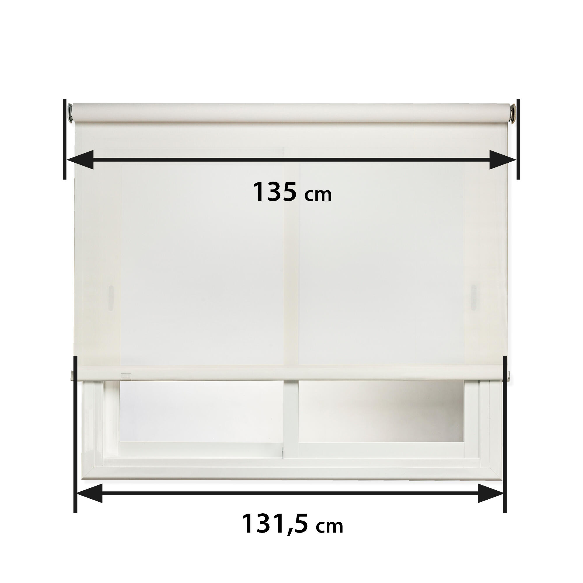 Estor enrollable screen 5% térmico con cadena Industry pvc liso blanco de 135x250cm - 2