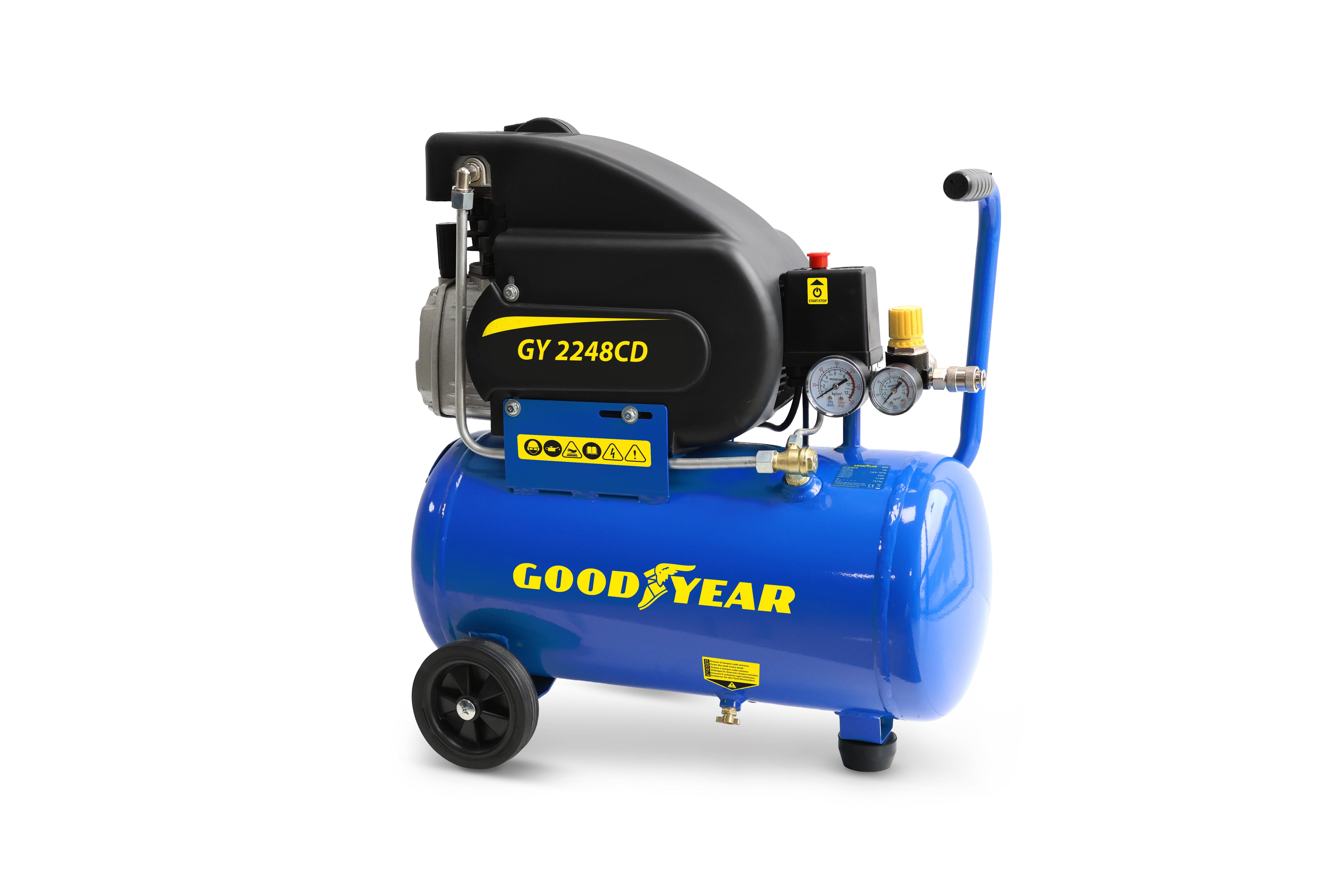 Compressor com óleo 24 litros 2HP Goodyear Gy 2248CD - 2