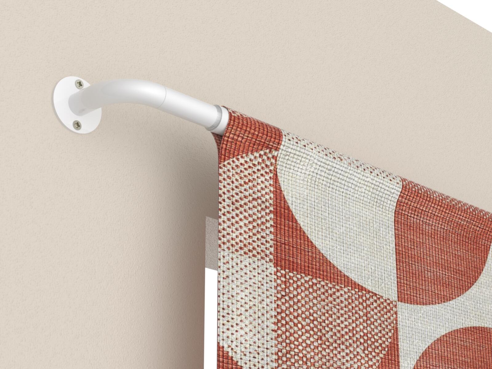 Barre à rideaux Blanc Extensible, 76-157cm, tringle à rideaux réglable