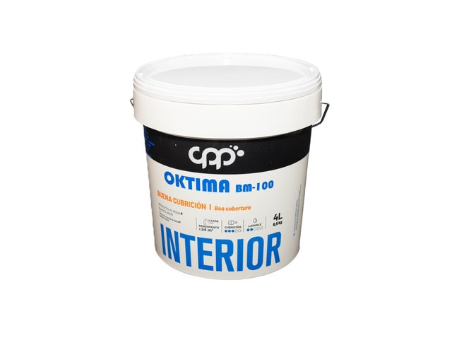 PINTURA PLASTICA BLANCA MATE 4L OKTIMA