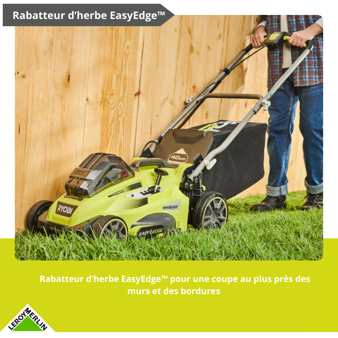 Tondeuse sur batterie RYOBI Rlm36x41h60pg 36V, 40cm, 1 batterie 6Ah - 5