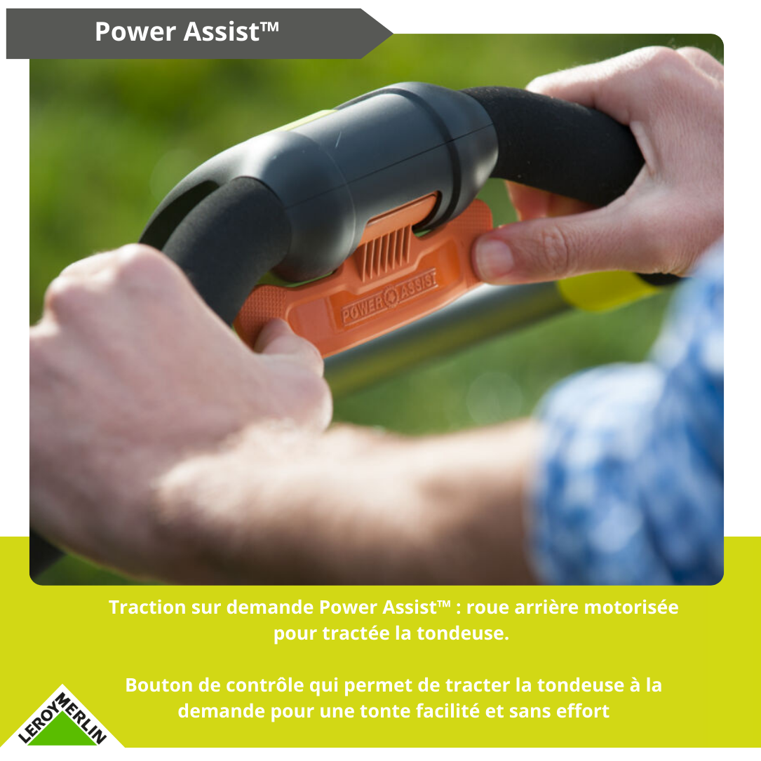 Tondeuse sur batterie RYOBI Rlm36x41h60pg 36V, 40cm, 1 batterie 6Ah - 7