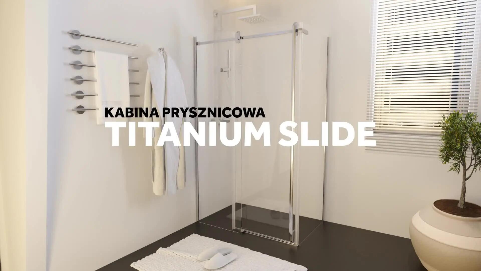 Kabina prysznicowa 100x80 cm czarna rama Titanium Durasan - 4