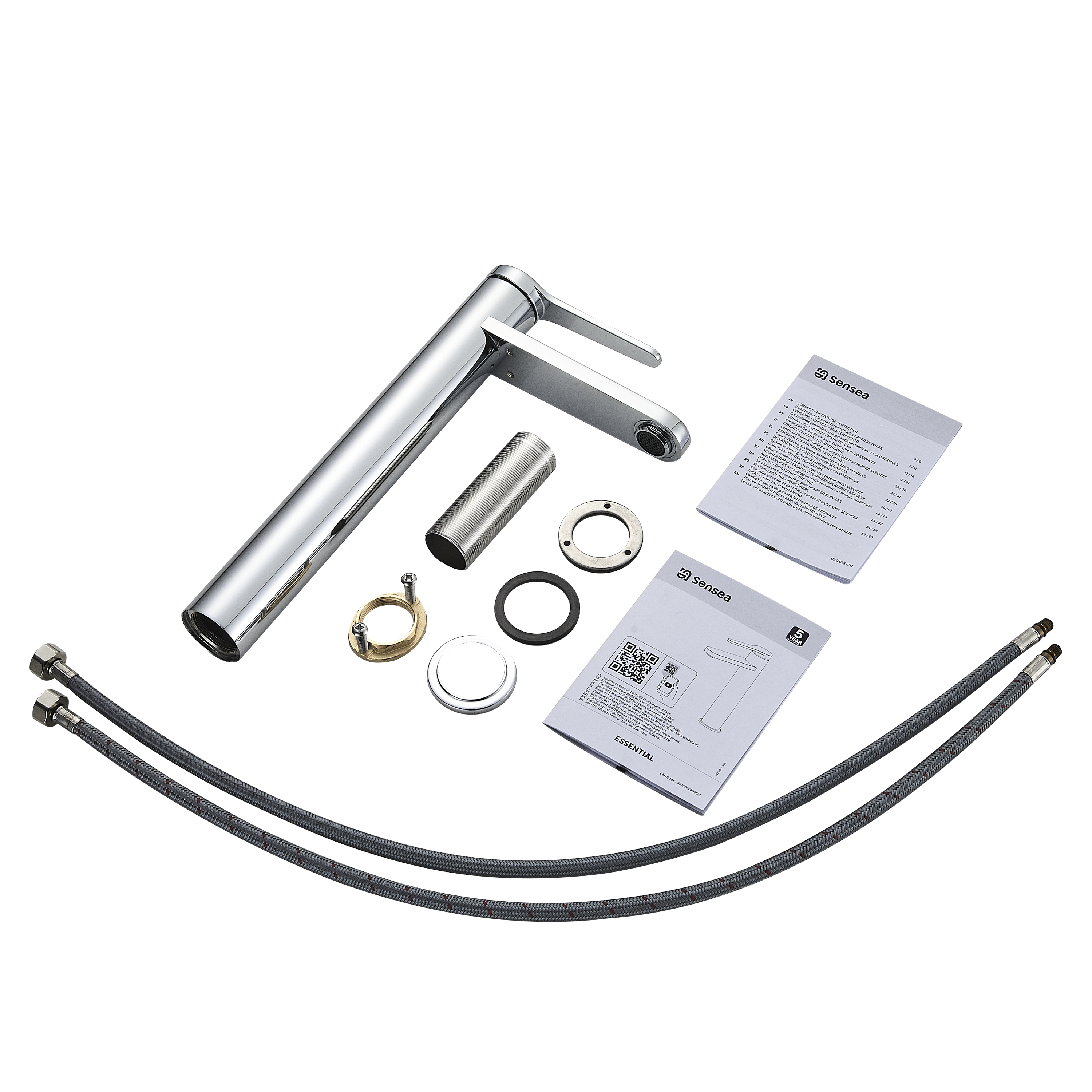 Mitigeur de lavabo chrome XL, Essential, SENSEA - 8