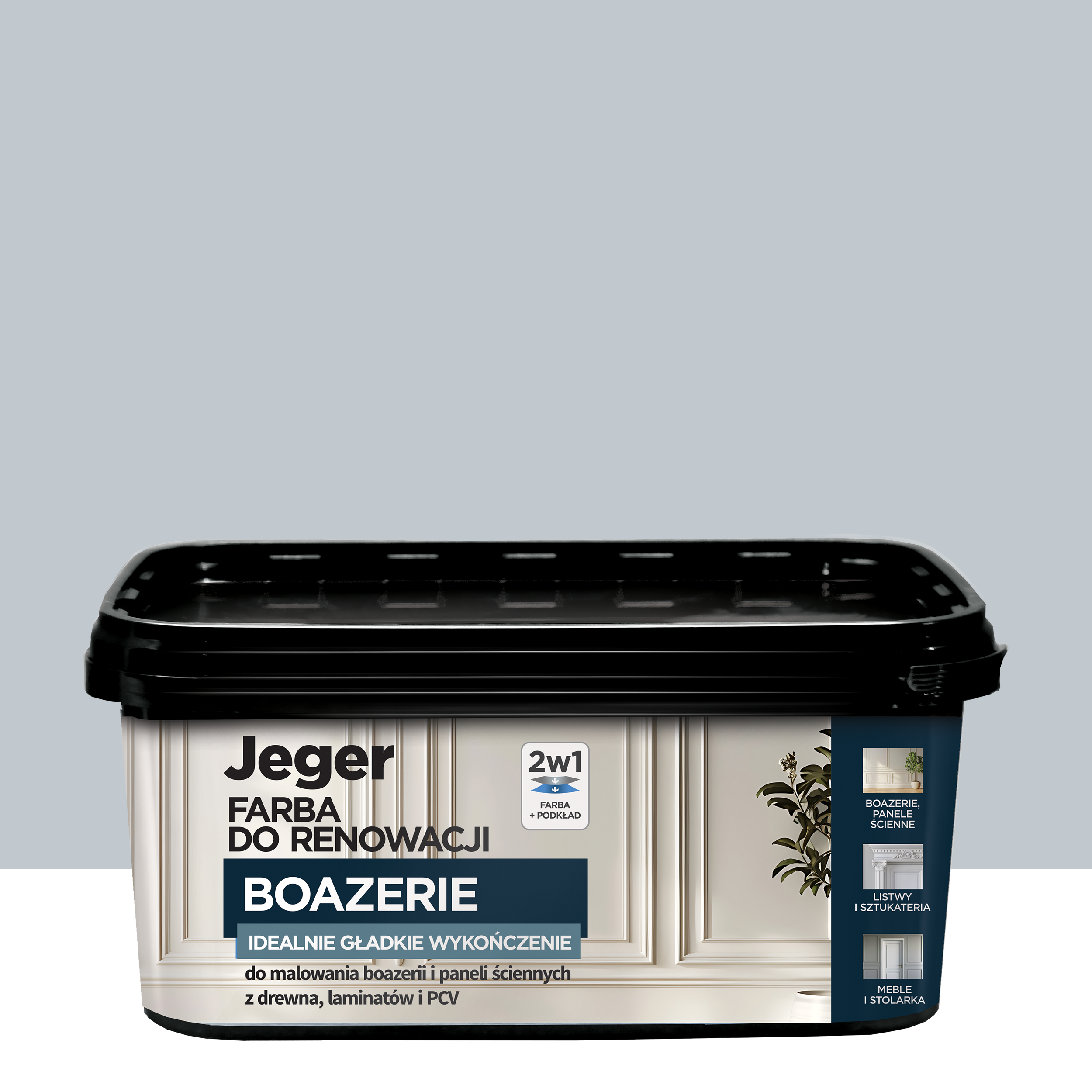 Farba do renowacji boazerii Srebrny 2 l Jeger