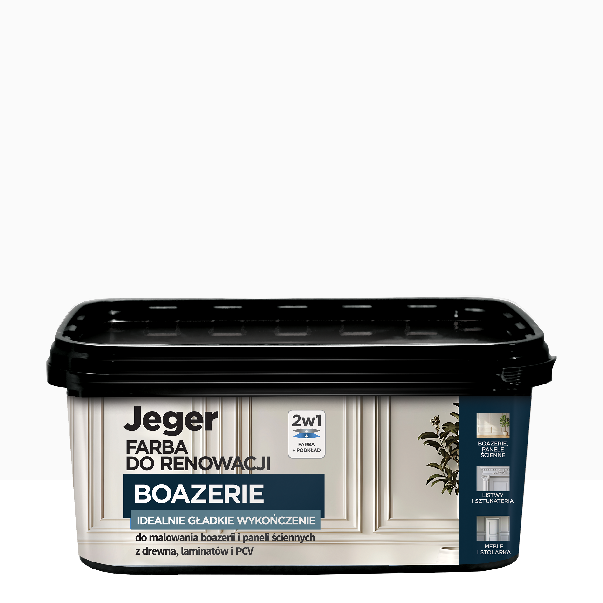Farba do renowacji boazerii Biały satynowy 2 l Jeger