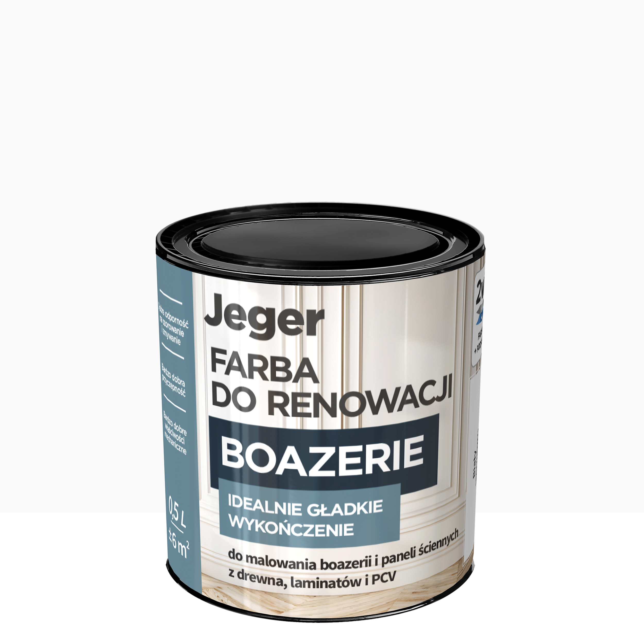 Farba do renowacji boazerii Biały mat 0.5 l Jeger