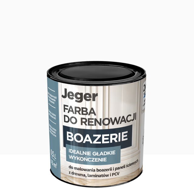 Farba do renowacji boazerii Biały mat 0.5 l Jeger
