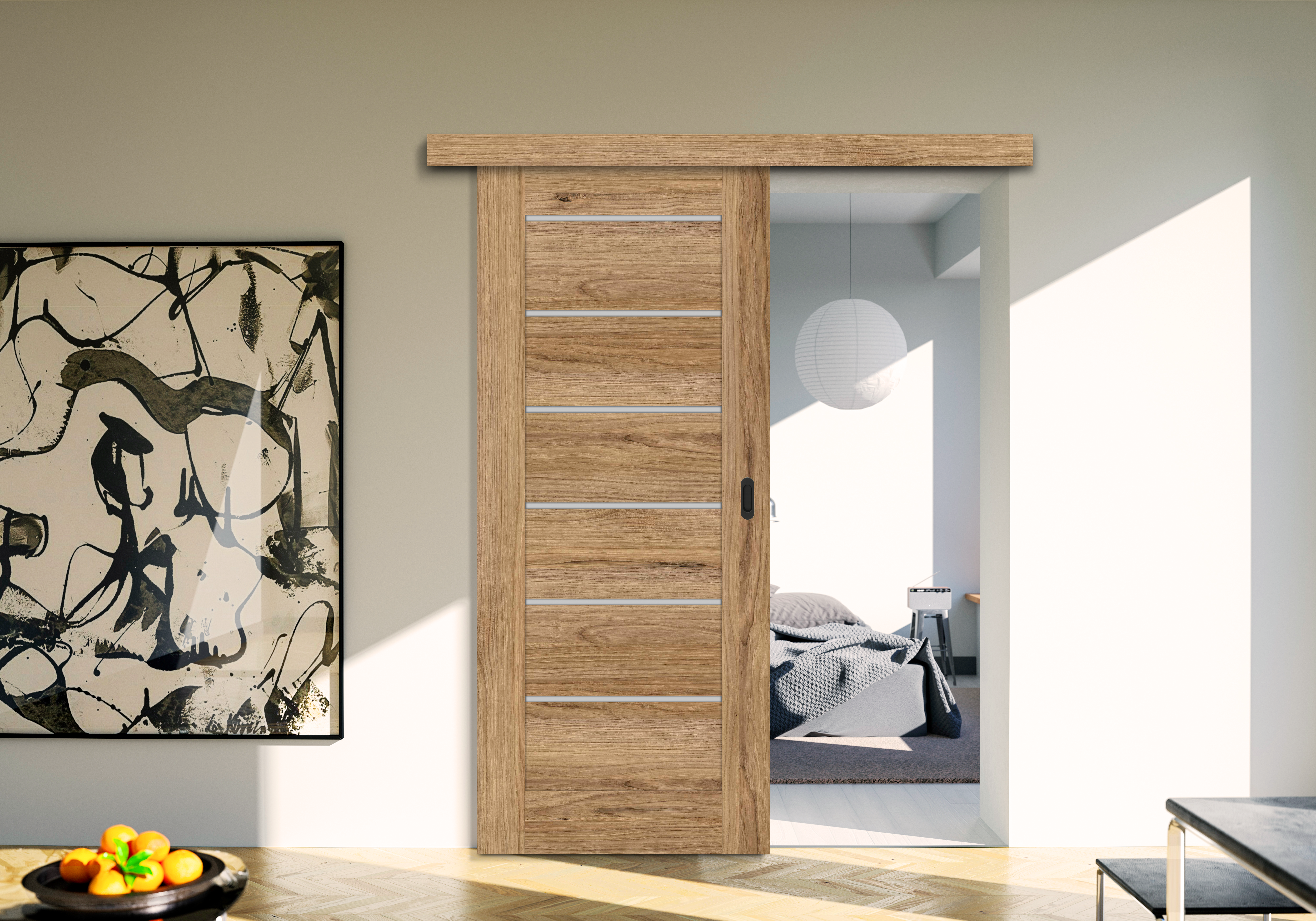 Drzwi przesuwne pokojowe 90 Minos Dąb Catania Nawadoor - 2