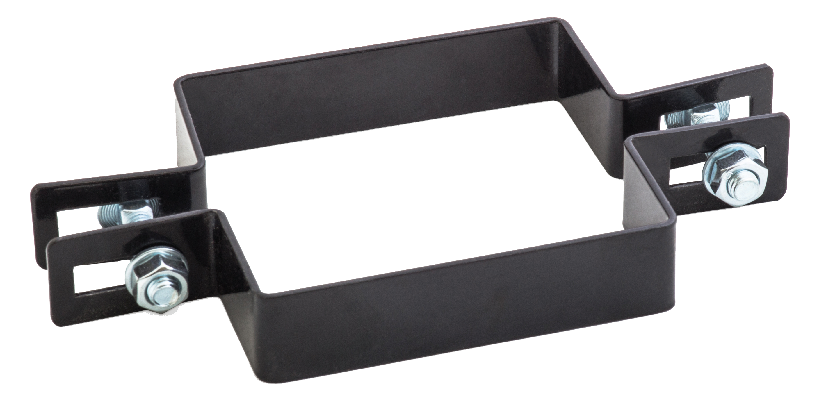 Obejma początkowa do słupka ogrodzeniowego 100x100 mm czarna Polbram