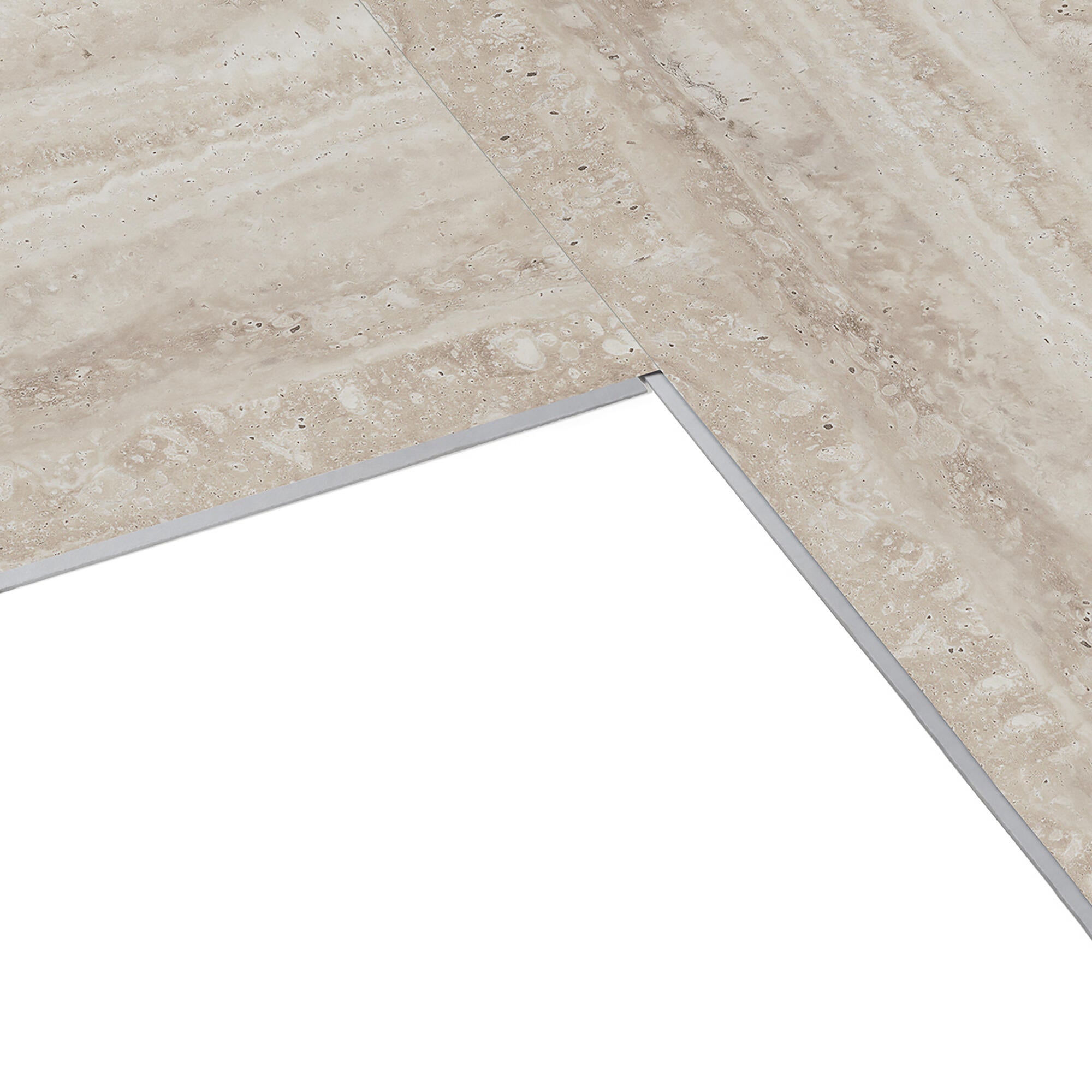Revestimiento de pared decorativo efecto mármol de PVC serie Dumawall+ Travertino beige de 65x37,5cm - 5