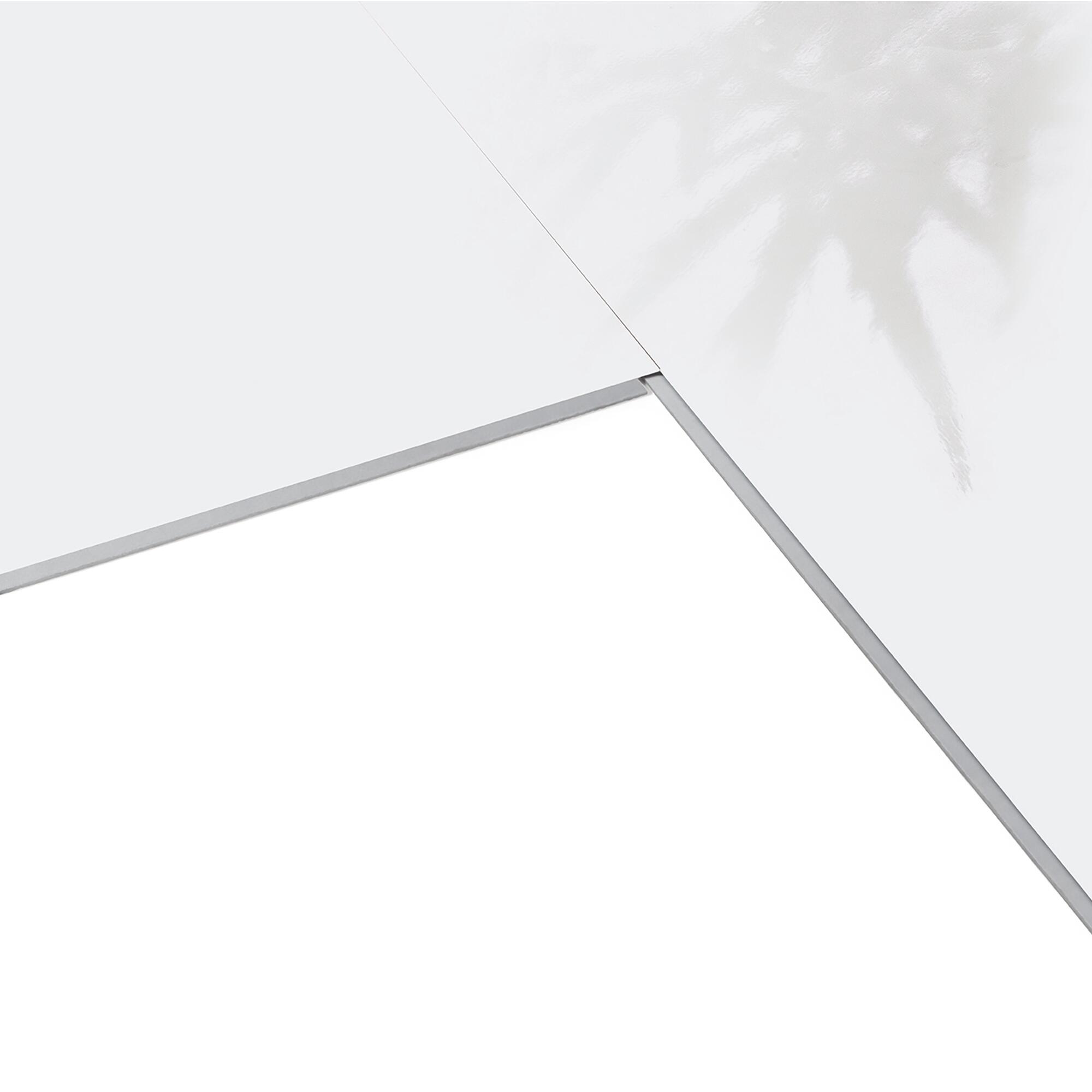 Revestimiento de pared decorativo efecto liso de PVC serie Dumawall+ Gloss White blanco de 65x37,5cm - 5