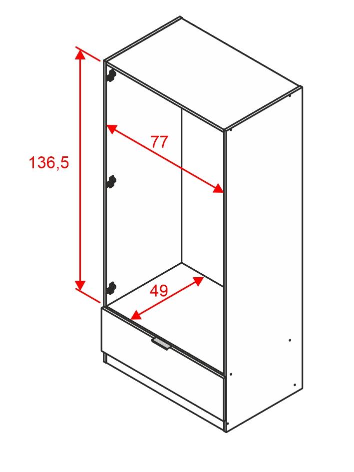 Armario Tuc 80x170x50cm con 2 puertas color blanco 1 cajón - 5