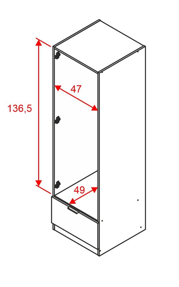 Armario Tuc 50x170x50cm con 1 puerta color blanco 1 cajón - 5