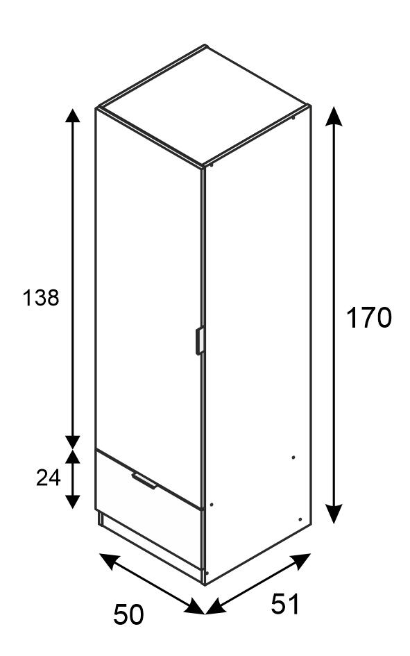 Armario Tuc 50x170x50cm con 1 puerta color blanco 1 cajón - 2