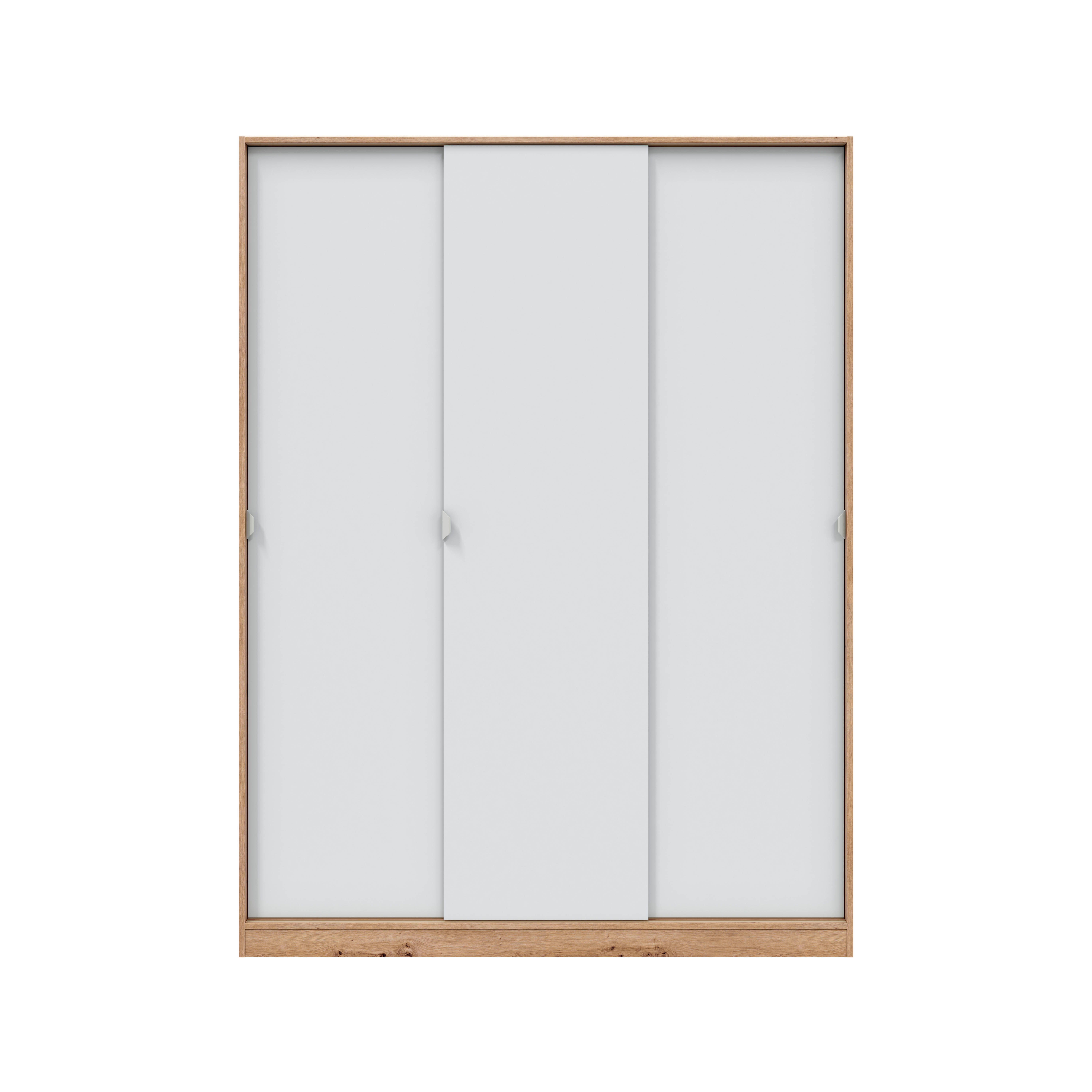 Armario puerta corredera Garona 150x200x50cm con 3 puertas color blanco - 8