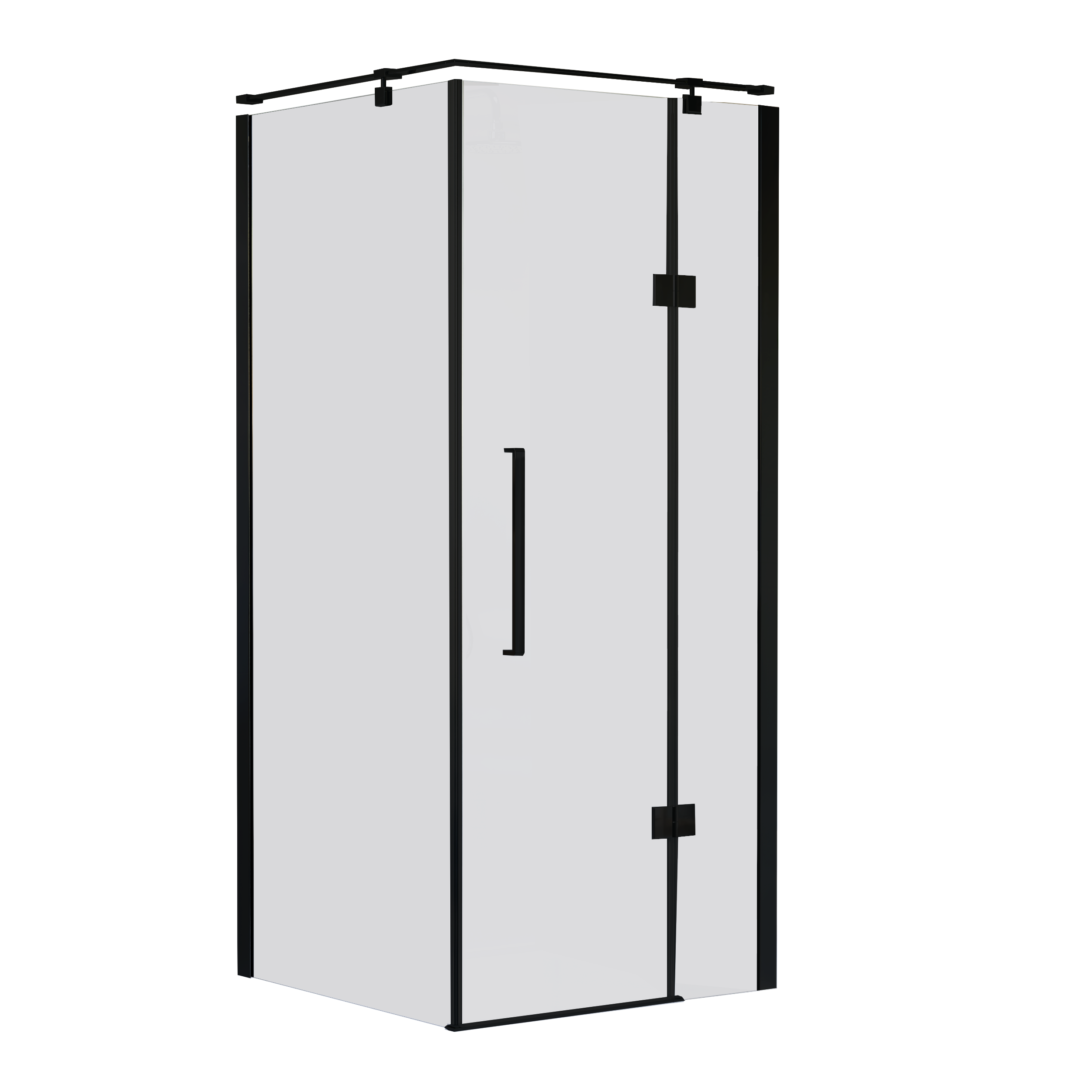 Kabina prysznicowa narożna kwadratowa prawa Fresh Prime 90x90x200cm czarna Sea-Horse